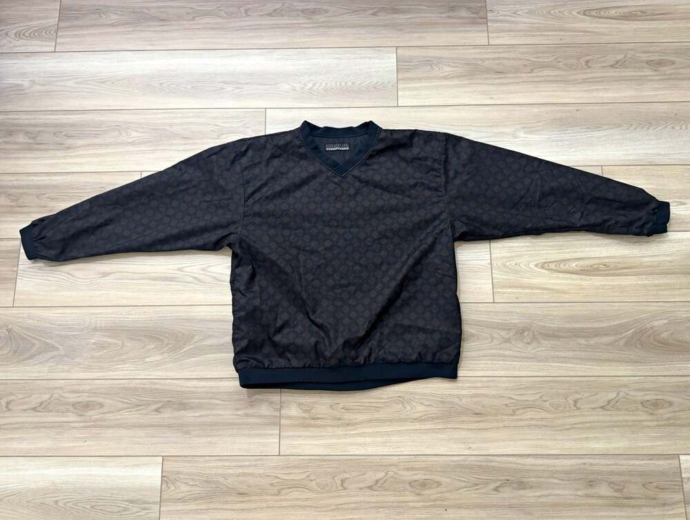 Vintage Forrester's Outerwear Pullover Windbreaker Geometric Print Black Brown
